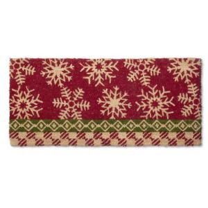 Tag Estate Snowflake 18 in. x 40 in. Coir Mat-TAG205115 300225475