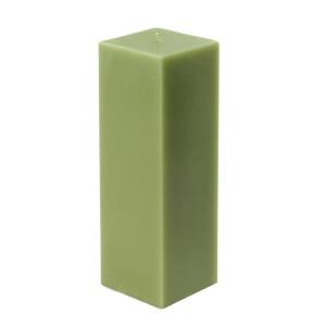 Zest Candle 3 in. x 9 in. Sage Green Square Pillar Candle Bulk (12-Box)-CPZ-157_12 203369636