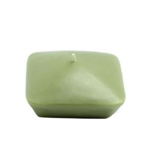 Zest Candle 3 in. Sage Green Square Floating Candles (6-Box)-CFZ-147 203363063