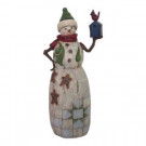 11 in. Snowman with Red Bird and Birdhouse-4058769 302447668