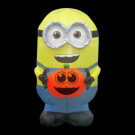 21.65 in. W x 28.35 in. D x 35.83 in. H Inflatable Minion Dave Holding Pumpkin-73943 301148552