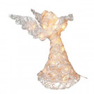 21.7 in. White Rattan Angel Christmas Tree Topper with 20 Clear Lights-7024010 300812032