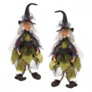 23.2 in. Cheery Witch Shelf Sitter Halloween Figurine (Set of 2)-2356920EC 302480204