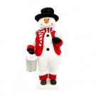 24 in. Christmas Animated Snowman with Head and Hand Movement and LED Light in Lantern-243-FAN6058L-K 303222896