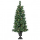 3.5 ft. Indoor Pre-Lit Deluxe Hard Needle Cashmere Pine Artificial Christmas Tree in Plastic Pot-5578--35C 300672502