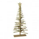 37 in. Wood Slat Tree with Star-2225380 206642681