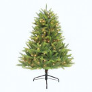 4-1/2-ft Pre-Lit Washington Valley Spruce Artificial Christmas Tree with 300 Sure-lit Clear Lights-114-GF-45CY3 302550809