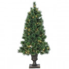 4 ft. Indoor Pre-Lit Deluxe Hard Needle Cashmere Pine Artificial Christmas Tree with 150 Lights-5578--40C 300672647