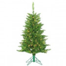 4 ft. Pre-Lit Green Tuscany Tinsel Artificial Christmas Tree-6036--40LG 302452294