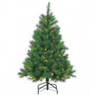 4.5 ft. Pre-Lit Mixed Needle Wisconsin Spruce Artificial Christmas Tree with Multicolored Lights-5955--45M 300620024