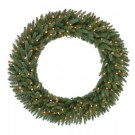 48 in. Pre-Lit B/O LED New Meadow Artificial Christmas Wreath x 520 Tips with 120 Warm White LED Lights and Timer-GD40P2581L00 206795460