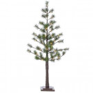 5 ft. Indoor Pre-Lit LED Pine Needle Artificial Christmas Tree with 66 UL Warm White Lights-6430--50C 300877806