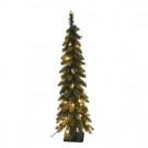 5 ft. Pre-Lit Pencil Slim Artificial Christmas Tree with 105 UL Lights-15962 303069922