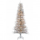 6 ft. Pre-Lit Silver Tinsel Twig Christmas Tree-6037--60SL 302452317