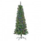 6.5 ft. Pre-Lit Hard Mixed Needle Fiber Optic Christmas Tree-6520--65M 302452311