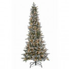 6.5 ft. Pre-Lit Lightly Flocked Canyon Fir Christmas Tree-5867--65C 302452279