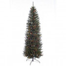 7 ft. Pre-lit Incandescent Fraser Fir Pencil Artificial Christmas Tree with 350 UL Multi Lights-277-FFPT-75M35 303220722