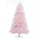 7 ft. Pre-lit Incandescent Northern Fir Shiny White PVC Artificial Christmas Tree with 600 UL Clear Lights-277-NFW-75C6 303220736