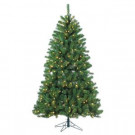 7 ft. Pre-Lit LED Montana Pine Artificial Christmas Tree with Warm White Colored Lights-6344--70C 300620025