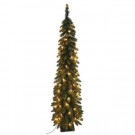 7 ft. Pre-Lit Pencil Slim Artificial Christmas Tree with 200 UL Lights-15966 303069946