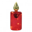 7 in. Mercury Glass LED Color Changing Glass Candle in Red-45-900-13 204635169