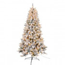 7.5 ft. Flocked Tree with 450 UL Lights 980 Tips-15922 207146542