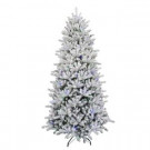 7.5 ft. Pre-Lit Led Flocked Balsam WRGB Artificial Christmas Tree-3270110F-ILPHO 301439036