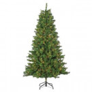 7.5 ft. Pre-Lit Natural Cut Wellington Pine Artificial Christmas Tree-6602--75C 302452297
