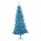 7.5 ft. Pre-Lit Teal Tuscany Tinsel Christmas Tree-6036--75TL 302452288