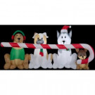 8 ft. W x 4 ft. H Puppies Sharing a Big Candy Cane Scene-39367X 302848213