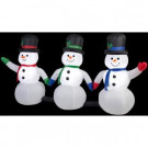 8 ft. W x 5 ft. H Light Show Snowman Pathway w/Music (Set-3)-18617X 302848217