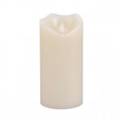 8 in. H Bisque, Vanilla Scent Wax Motion Flame Candle with Timer-42752 206504455