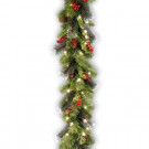 9 ft. Crestwood Spruce Garland with Battery Operated Warm White LED Lights-CW7-306-9A-B1 300330620