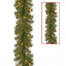 9 ft. North Valley Spruce Garland with Battery Operated Dual Color LED Lights-NRV7-302LD-9AB1 300330530