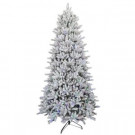 9 ft. Pre-Lit Led Flocked Balsam WRGB Artificial Christmas Tree-3270111F-ILPHO 301439047