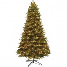 9 ft. Pre-Lit Mixed Balsam Fir PE and PVC Artificial Christmas Tree with Lights-15936 303069904