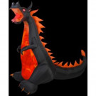 90.16 in. W x 52.76 in. D x 83.86 in. H Projection Fire and Ice-Dragon w/Flaming Mouth-72304X 302848183