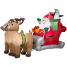 Airblown 5 ft. H x 8 ft. W Inflatable Santa with Sleigh and Reindeer Scene-36855 301785051
