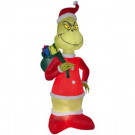 Airblown Holiday 8 ft. H x 4.23 ft. W Inflatable Grinch in Santa Suit with Sack-110010 301785056