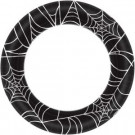 Amscan 10 in. x 10. in. Spider Web Round Paper Plate (40-Count, 4-Pack)-591293 300598923