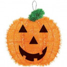 Amscan 13 in. x 12 in. Pumpkin Tinsel Decoration (6-Pack)-240347 300598922