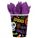 Amscan 3.75 in. Spooktacular 9 oz. Paper Cups (50-Count, 2-Pack)-689484 300599213