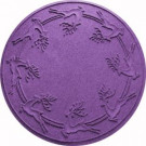 Aqua Shield Purple 35 in. Round Reindeer Run Under the Tree Mat-20648683535 206317284