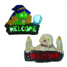 Brite Star 14 in. LED Battery Operated Motion Activated Witch and Skull Wall Signs (Set of 2)-97-695-20 203040678