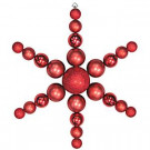 Christmas by Krebs 31 in. Red Shatterproof Star Flake Ornament-CBK30065 204510508