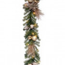 Decorative Collection 9 ft. Metallic Garland with Clear Lights-DC13-160L-9B-1 300330496