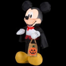 Gemmy 22.05 in. W x 20.08 in. D x 42.13 in. H Inflatable Mickey Vampire with Tote-58876 207107592