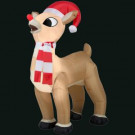 Gemmy 31.5 in. L x 19.68 in. W x 42.13 in. H Inflatable Standing Rudolph-36888X 300060729