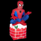 Gemmy 3.5 ft. LED Inflatable Outdoor Spider-Man Sitting on Chimney-88700 205081028
