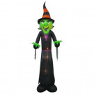 Gemmy 47.24 in. W x 40.55 in. D x 144.09 in. H Inflatable Witch-71343 301221985
